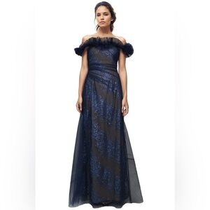 Rene Ruiz Strapless Midnight Blue Dress
